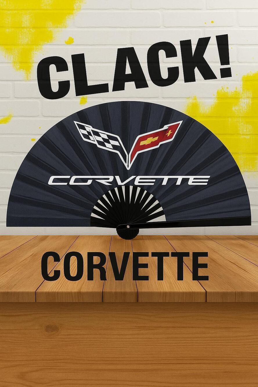 Corvette Clack Fan | Car Enthusiast Folding Hand Fan
